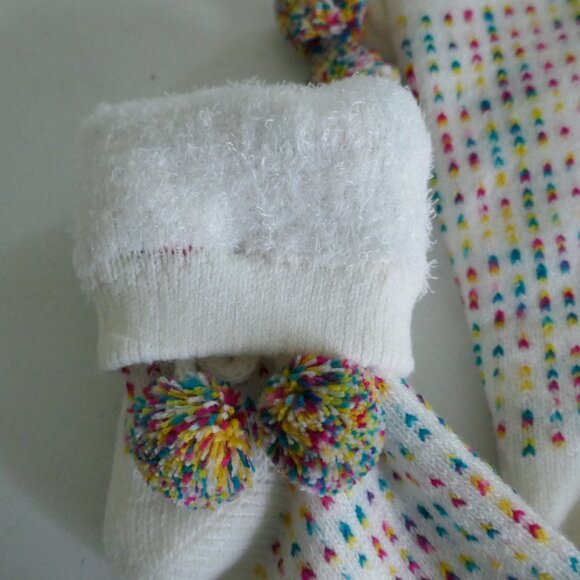 NWOT Sofsole fireside cozy lodge socks white multi chevron womens shoe size 5-10 - Picture 4 of 4